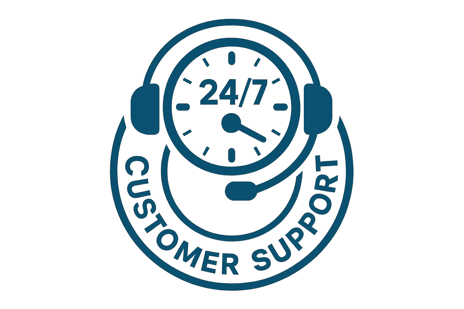 24/7 customer support logo